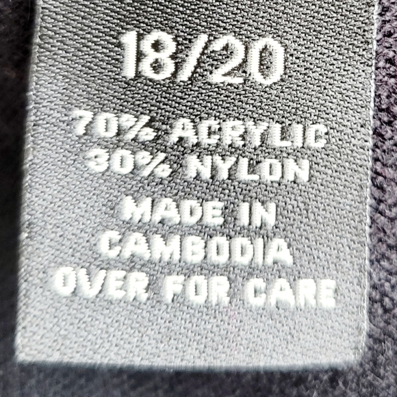 Lane Bryant Women's Long Sleeve Cut Out Bow Chest Black Acryl 18-20 - Picture 11 of 11